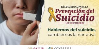 Secretaría de Salud se une a la conmemoración del Día Mundial para la Prevención del Suicidio