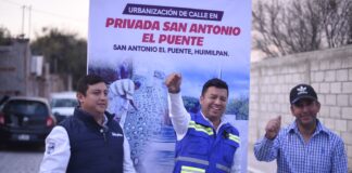 Entrega Jairo Morales obra en San Antonio del Puente