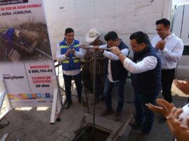 Entrega Luis Nava ampliación de red de agua potable en Huimilpan