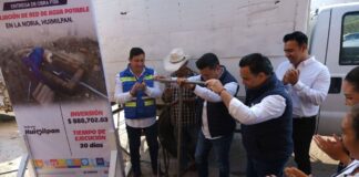 Entrega Luis Nava ampliación de red de agua potable en Huimilpan