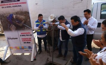 Entrega Luis Nava ampliación de red de agua potable en Huimilpan