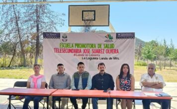 La Secretaría de Salud Certifica a la Telesecundaria de Landa de Matamoros como Escuela Promotora de la Salud