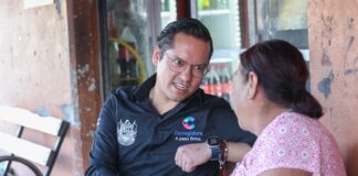 Chepe Guerrero entrega obra en Los Ángeles y visita a pequeños comerciantes