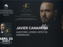 Celebra en Querétaro 20 años de trayectoria artística el tenor Javier Camarena