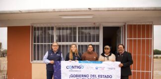Titulares de la secretaria de la Juventud e Instituto de Infraestructura Física y Educativa entregan infraestructura en la Telesecundaria Lázaro Cárdenas del Río
