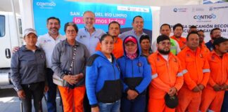 Entrega Marco Del Prete camión de recolección en San Juan del Río