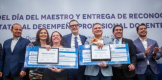 Reconoce Mauricio Kuri a maestras y maestros como constructores de igualdad y de futuro en Querétaro