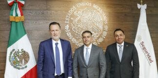Reafirman Mauricio Kuri y Omar García Harfuch trabajo coordinado por la seguridad