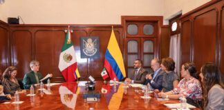 Fortalecen autoridades estatales lazos con Colombia