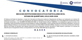 La Secretaría de Educación del Estado de Querétaro Alista convocatoria de becas para instituciones particulares, para el ciclo escolar 2025-2026