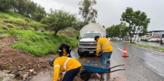 La Comisión Estatal de Infraestructura refuerza mantenimiento vial por temporada de lluvias