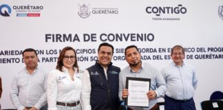 FIRMA FERNANDO SÁNCHEZ GIL CONVENIO CON GOBIERNO DEL ESTADO PARA FORTALECER LA PARTICIPACIÓN SOCIAL