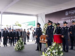 Rinde Gobernador homenaje póstumo a José Luis Corona Zavala, policía caído en cumplimiento del deber