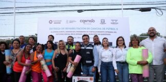 La Secretaría de Desarrollo Social del Estado de Querétaro entrega rehabilitación de cancha en Alameda Norte