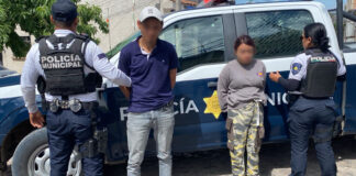 Pareja detenida por portación de armas prohibidas