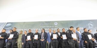 Participa la Secretaría de Gobierno en toma de protesta de nuevo ingreso y ascensos de la Policía de Investigación del Delito