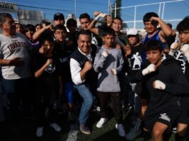 El Secretario de Desarrollo Social del Estado entrega rehabilitación de la cancha El Gallinero