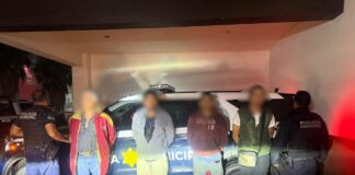 Cuatro detenidos por intento de robo a casa-habitación en la colonia Lázaro Cárdenas