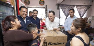 Supervisan autoridades entrega de apoyos a familias de la colonia La Piedad afectadas por las lluvias