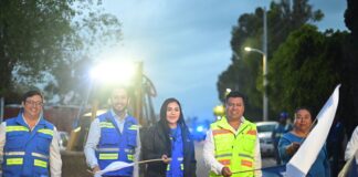 Realiza Jairmo Morales construcción de banquetas en Lagunillas