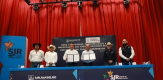 El Secretario de Desarrollo Agropecuario Firma convenio en concurrencia con productores y el municipio de San Juan del Río