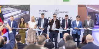 Inaugura Mauricio Kuri planta Diehl Aviation en Querétaro