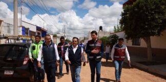 Entrega Luis Nava obra social en Tequisquiapan