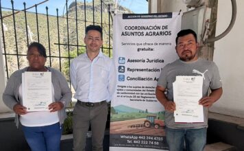 Gobierno del Estado respalda y da certeza jurídica a ejidatarios de Peñamiller