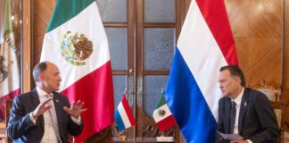 Recibe Mauricio Kuri al Embajador del Reino de los Países Bajos en México