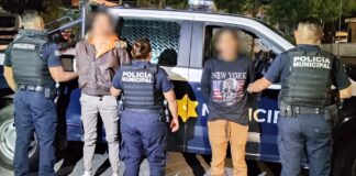 Detienen a dos sujetos por delitos contra la seguridad pública