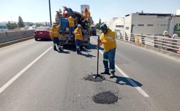 La Comisión Estatal de Infraestructura continua con programa de bacheo