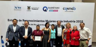 Reciben mujeres del sector industrial de San Juan del Río reconcimiento por su liderazgo y compromiso