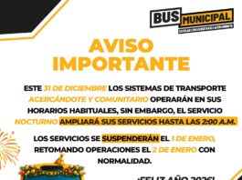 Municipio de Querétaro amplía servicio de transporte nocturno por festejos de Año Nuevo