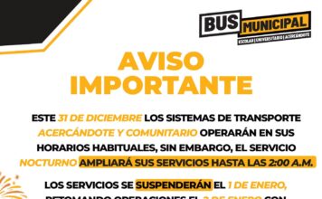 Municipio de Querétaro amplía servicio de transporte nocturno por festejos de Año Nuevo
