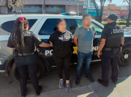 Pareja es detenida en la colonia Centro