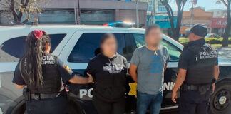 Pareja es detenida en la colonia Centro