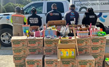 La Coordinación Estatal de Protección Civil de Querétaro coordina operativo interinstitucional para retiro de pirotecnia en Pinal de Amoles