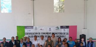 La Secretaría de Salud Certifica a Comunidad y Espacio de Recreación Saludable en Tilaco, Landa de Matamoros