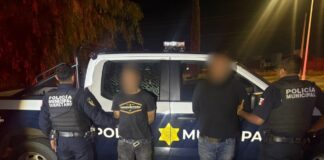 Detienen a dos masculino por portación de armas prohibidas