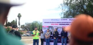 Entrega Jairo Morales Martínez rehabilitación de Unidad Deportiva en Los Cues