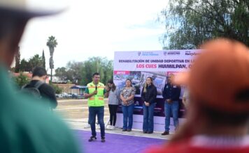 Entrega Jairo Morales Martínez rehabilitación de Unidad Deportiva en Los Cues