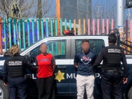 Pareja detenida en San Pedrito Peñuelas