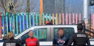 Pareja detenida en San Pedrito Peñuelas