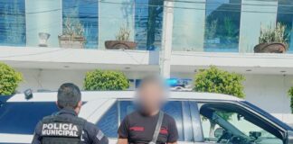 Detenido masculino por portación de armas prohibidas
