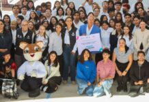 Entrega Martha Soto techumbre en Escuela Normal Superior