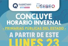 Concluye horario de invierno en escuelas primarias