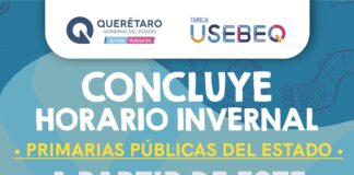 Concluye horario de invierno en escuelas primarias