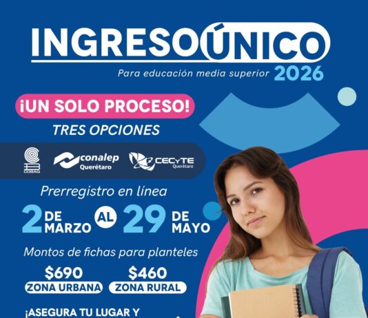 La Secretaría de Educación del Estado de Querétaro alista prerregistro para Ingreso Único de preparatoria