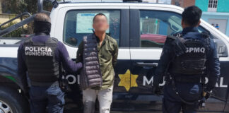 Tras persecución es detenido masculino en La Gotera, Santa Rosa Jáuregui