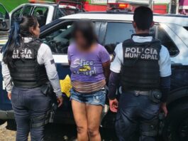 Mujer detenida por robo en la colonia Centro